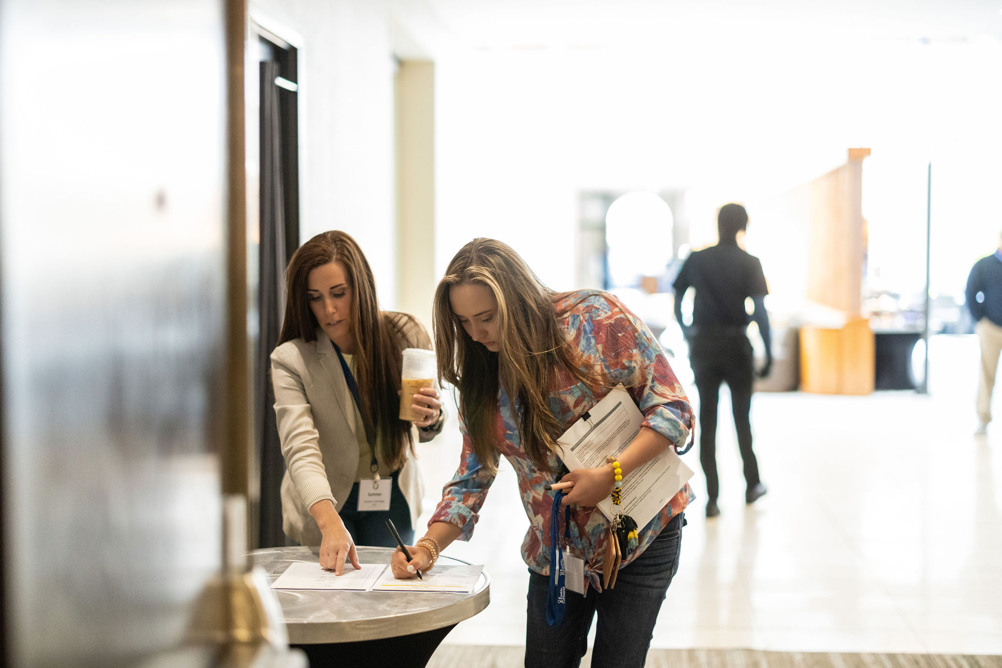 Professional event registration area