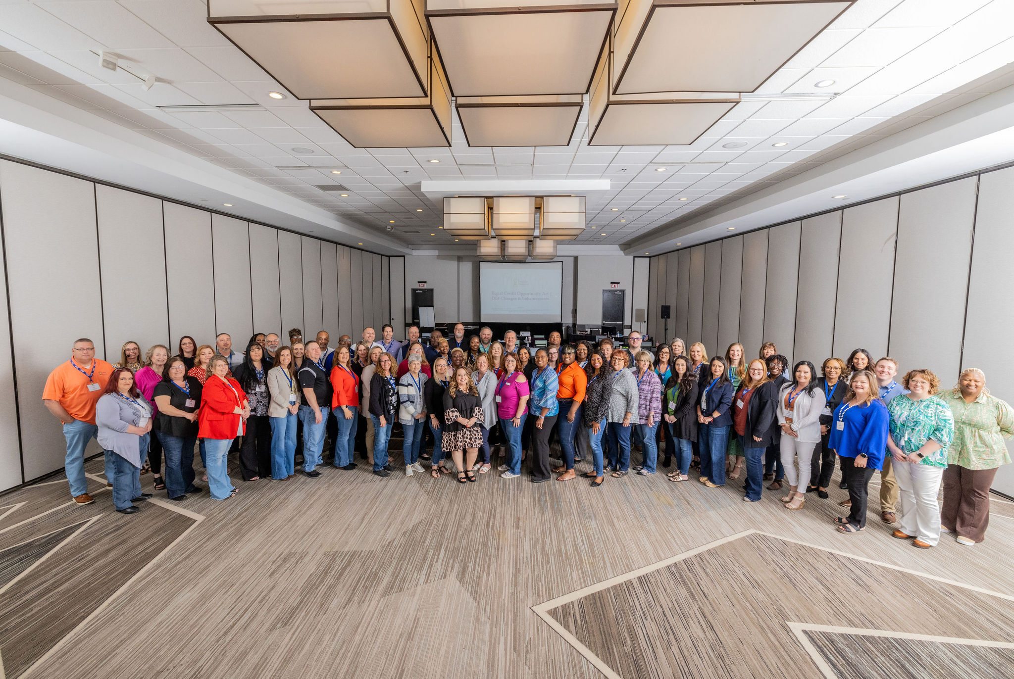 Classroom-style training room setup