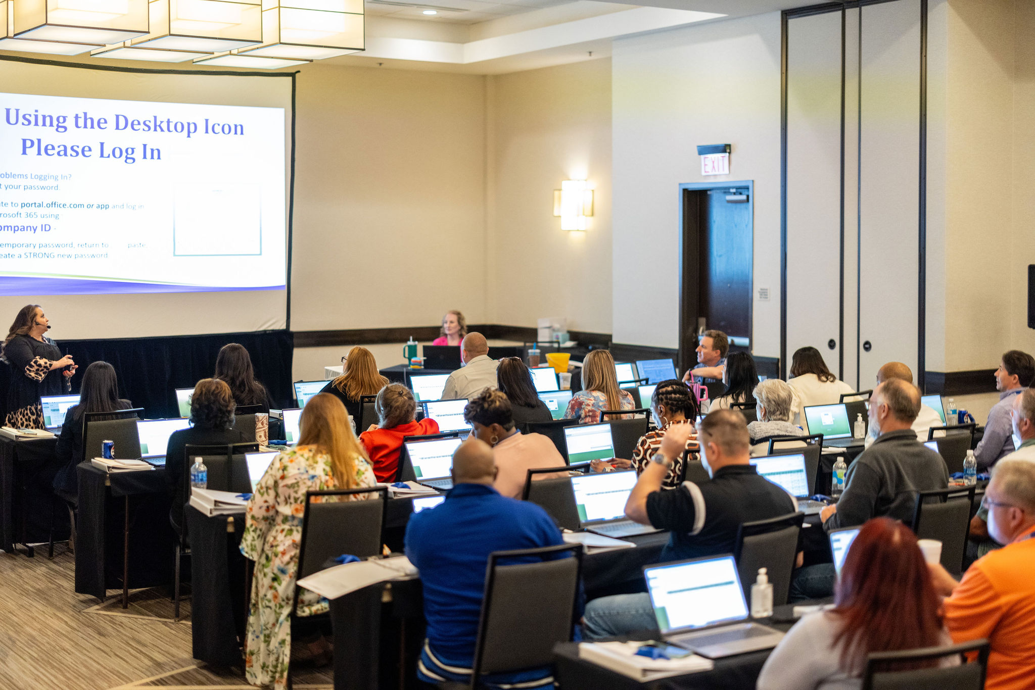 Professional training room setup